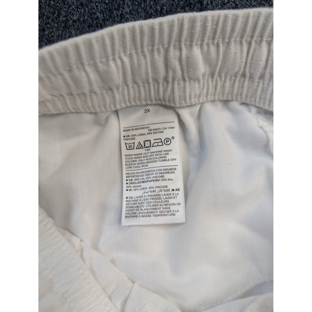 Old‎ Navy Womens 2X High Rise Linen Blend Shorts Cream Off White 3.5 Inseam NWT - Picture 5 of 6